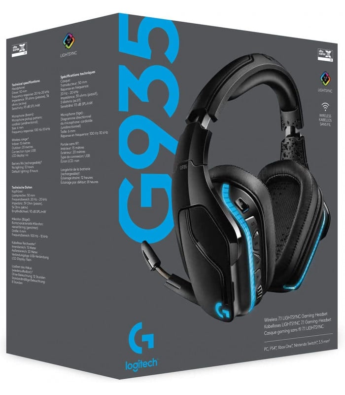 Logitech G935 Wireless Surround Sound 7.1, DTS X 2.0